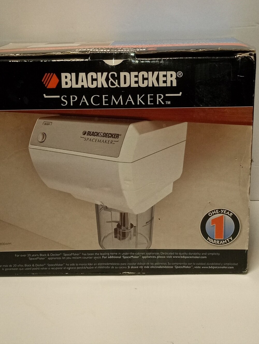 BLACK & DECKER Spacemaker CG800WM Under-Cabinet Grinder/Chopper White 4oz